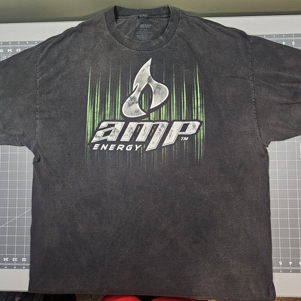Vintage Mt Dew Amp Energy Tshirt XXL Black BMX XGames Streetwear Skater Y2K